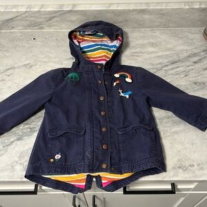 Rainbow detail cotton jacket- Hanna Andersson